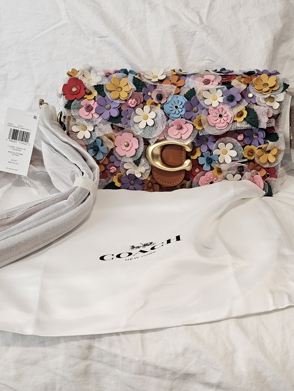 Coach Tabby Shoulder Bag 26 With Floral Applique